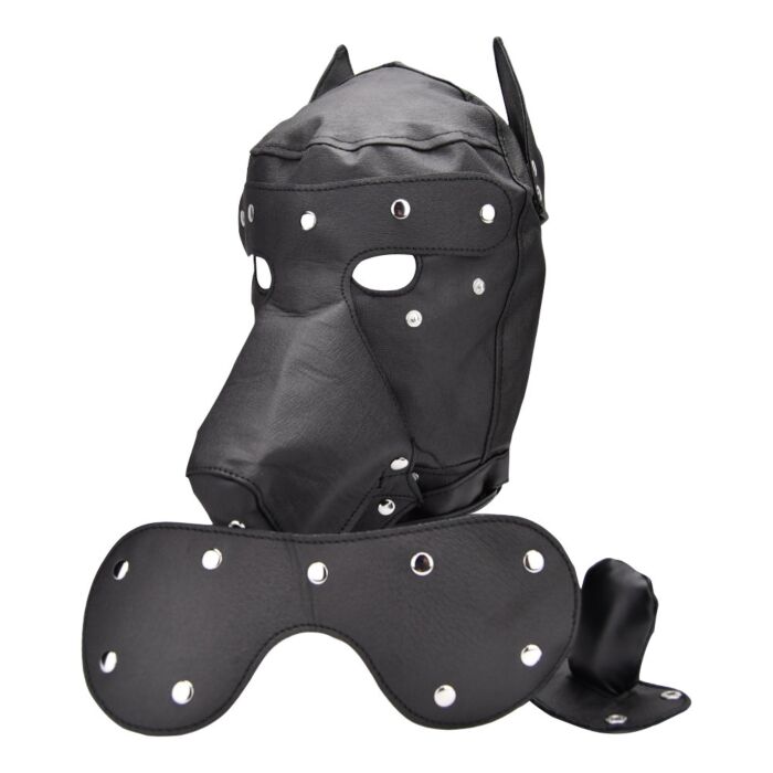 Bondage Hood Bound to Please Dog Mask mit abnehmbaren Ohren Bondage Hood Bound to Please Dog Mask mit abnehmbaren Ohren