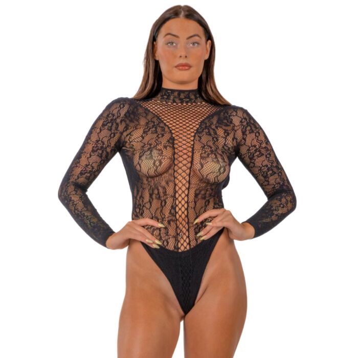 Bodysuit Lace by LJ hochgeschlossen mit Cut-Outs Bodysuit Lace by LJ hochgeschlossen mit Cut-Outs