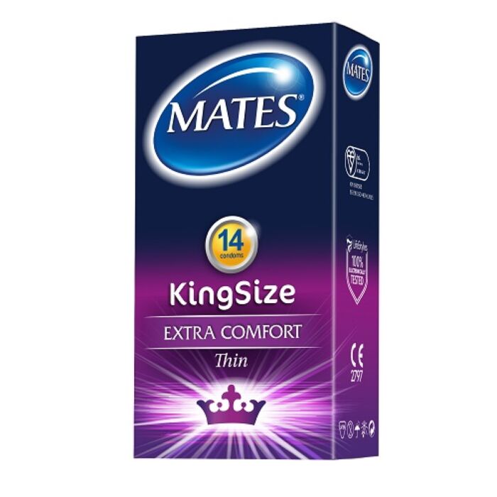 Kondome Mates King Size 14er Pack mit gleitfähiger Oberfläche Kondome Mates King Size 14er Pack mit gleitfähiger Oberfläche
