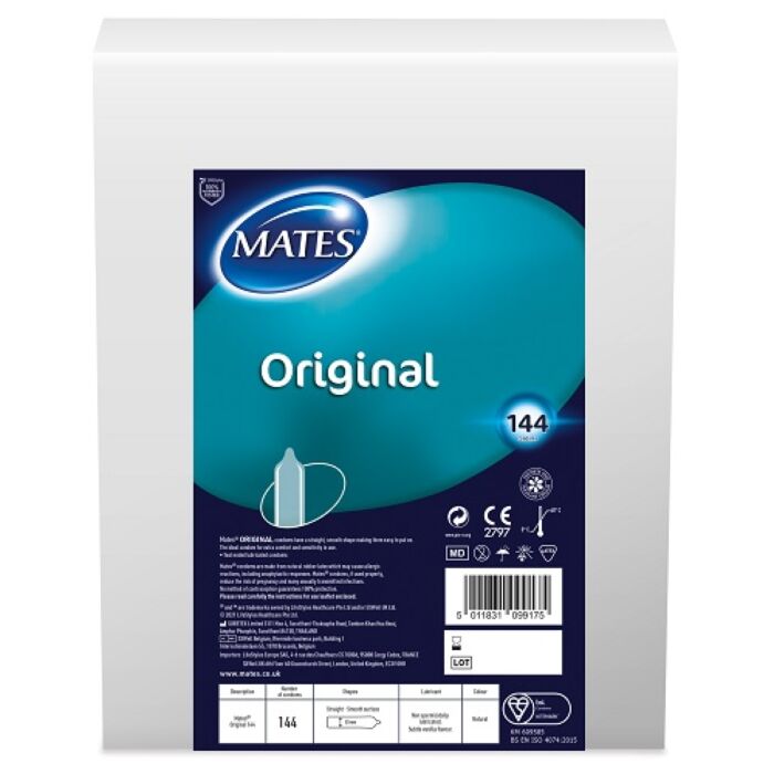 Kondom Mates Original BX144 | Gleitfähige Latexqualität Kondom Mates Original BX144 | Gleitfähige Latexqualität