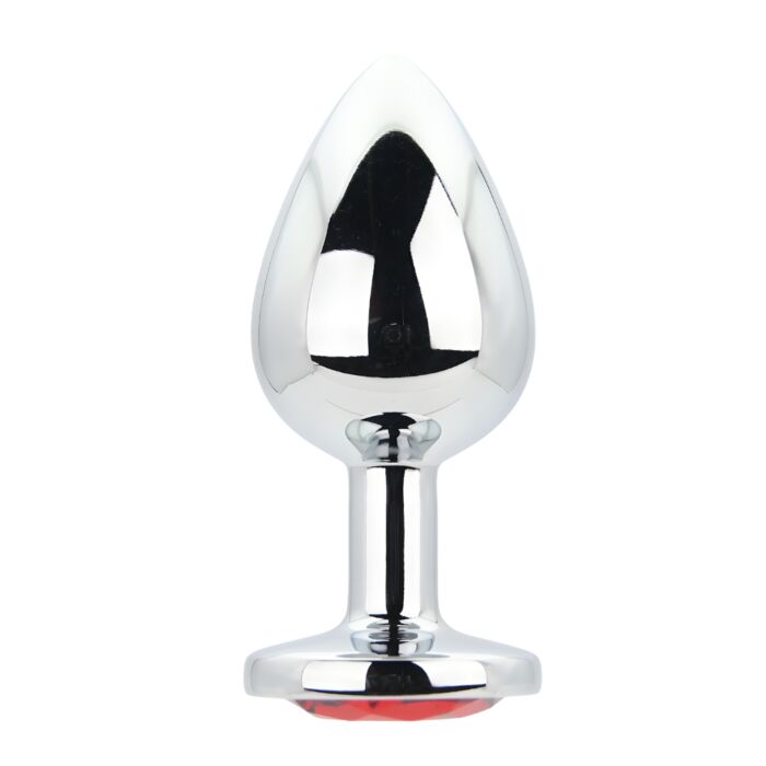 Buttplug Toosh Silver Metal Large mit rotem Stein Buttplug Toosh Silver Metal Large mit rotem Stein