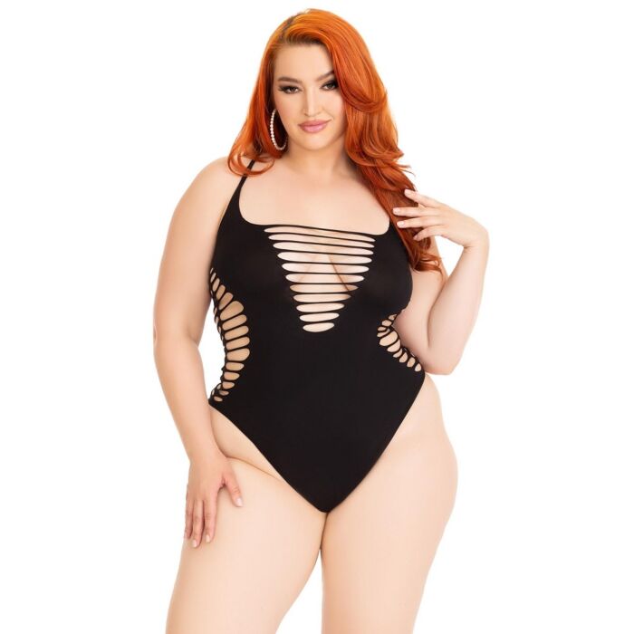 Teddies Leg Avenue Shredded Thong Bodysuit Teddies Leg Avenue Shredded Thong Bodysuit