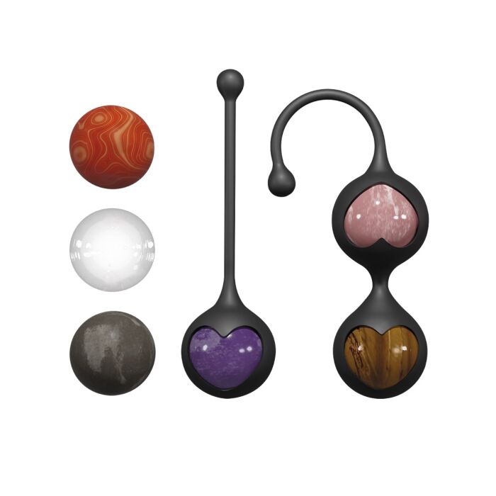 Kegel Balls Adrien Lastic Harmony Stones mit 6 verschiedenen Edelsteinen Kegel Balls Adrien Lastic Harmony Stones mit 6 verschiedenen Edelsteinen