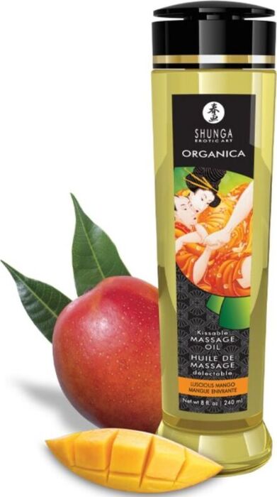 Öl für Massage Shunga Mango 240ml - organisch & verführerisch