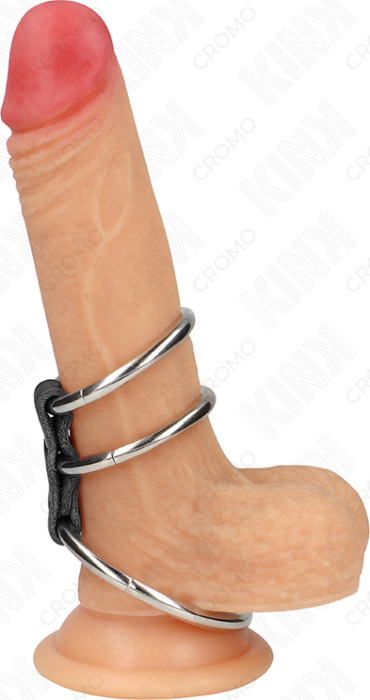 Anillo Pene KINK RING POWER Triple Metall BDSM