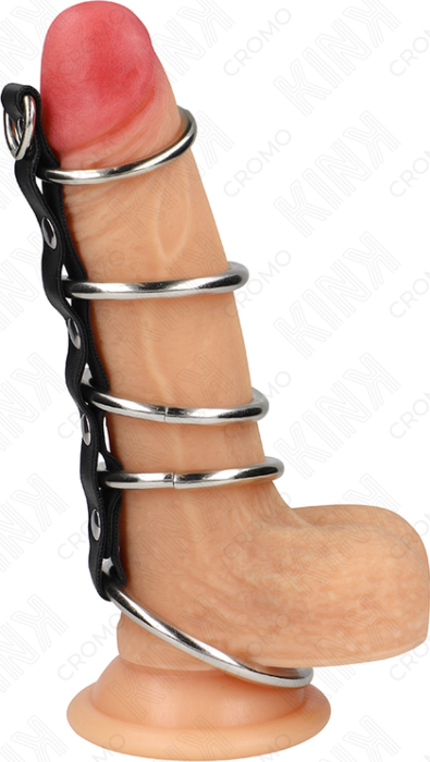 KINK Anillo Penis Metall 5 Ringe BDSM Stil