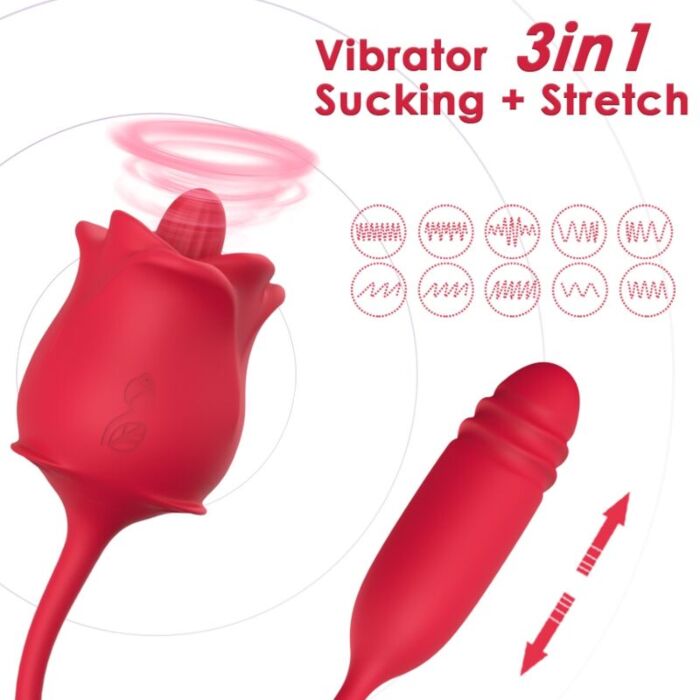 Saug- und Vibrator ARMONY - 3-in-1 mit rotem Schwanz Saug- und Vibrator ARMONY - 3-in-1 mit rotem Schwanz