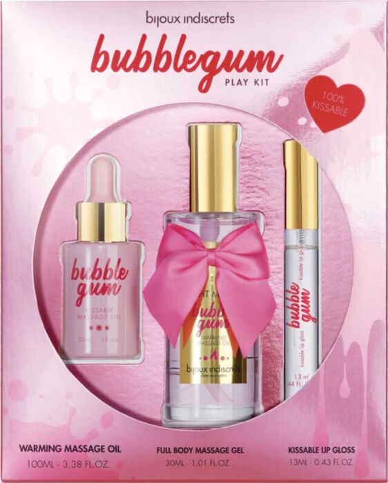 Bijoux - Indiscrets Bubblegum Play Kit mit Öl, Gel & Lipgloss