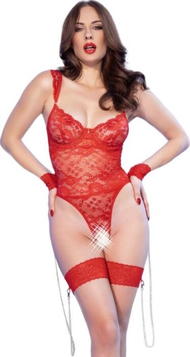 Body Crotchless Chilirose CR 4881 Rot Provokant