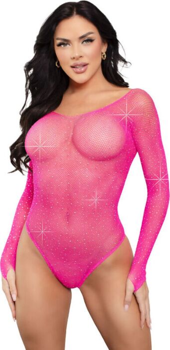 Body Leg Avenue Fucsia mit Glitzer