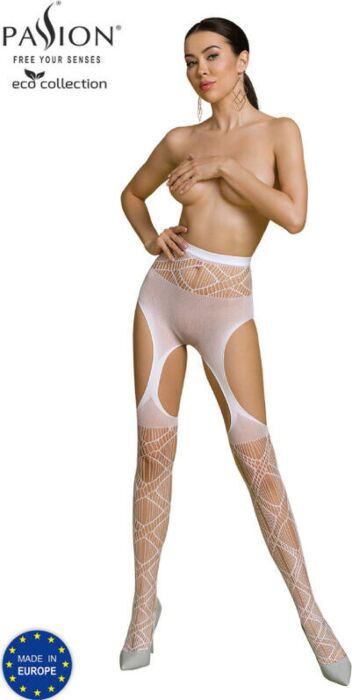 Bodystocking Passion Eco S005 Weiß - Nachhaltige Eleganz