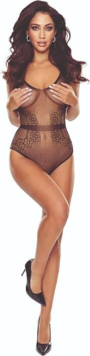 Bodystocking PASSION BS115 Rejilla Schwarz Sexy