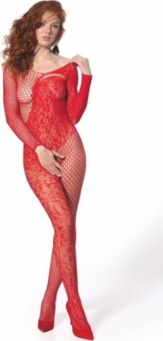 Bodystocking Passion BS 107 Rot Sexy Design