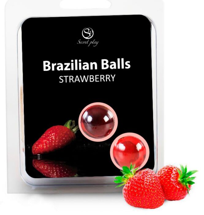 2 Brazilian Balls Secretplay mit Erdbeer-Gleitmittel 2 Brazilian Balls Secretplay mit Erdbeer-Gleitmittel