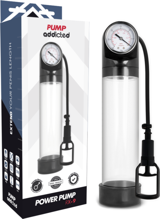Bombe Erektion Pump Addicted RX9 Transparent
