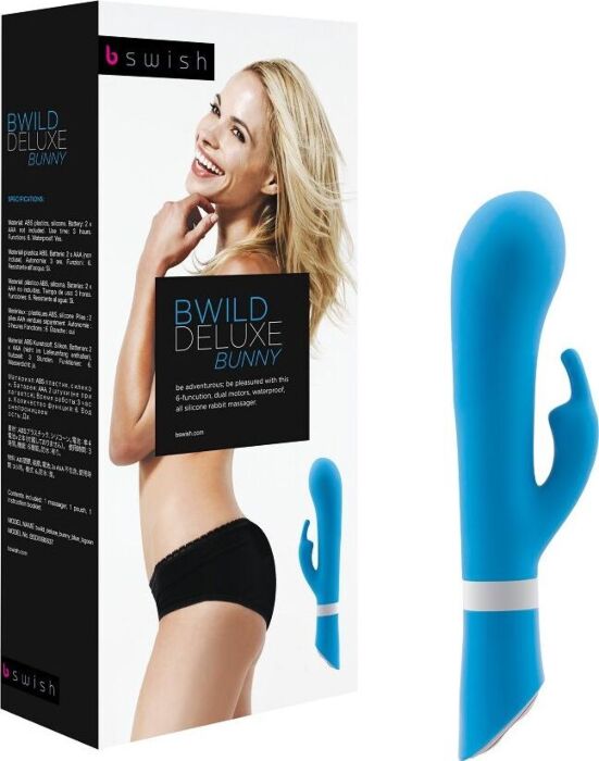 Bwild deluxe vibrador bunny azul intenso Bwild deluxe vibrador bunny azul intenso