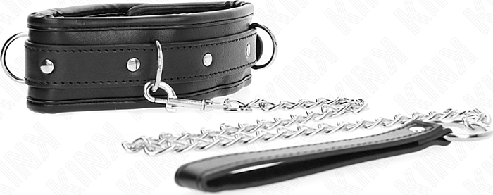 BDSM Collar KINK 65 cm mit verstellbarem Leder
