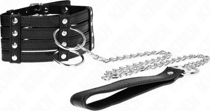 BDSM Collar KINK 65 cm mit verstellbarer Leine