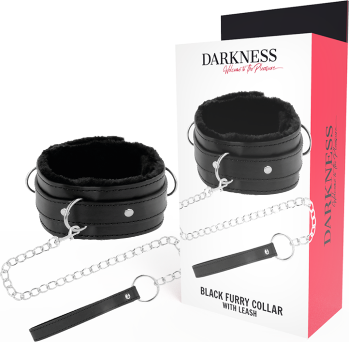 Collar de postura DARKNESS con correa de cadena