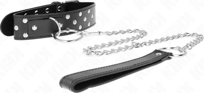 BDSM Collar KINK 65 cm mit verstellbarer Leine BDSM Collar KINK 65 cm mit verstellbarer Leine