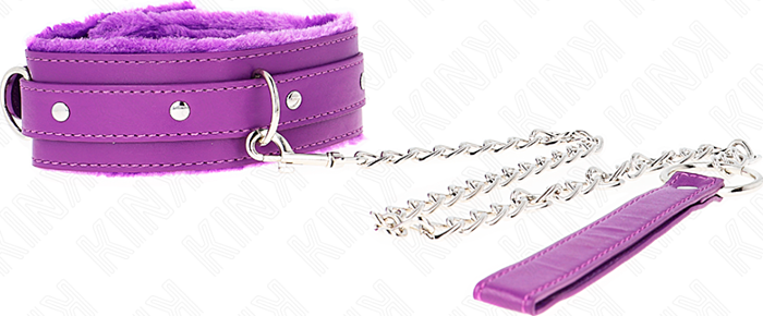 BDSM Collar KINK Morado 65 cm mit Leine