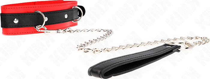 Collar mit Leine KINK Rot 65 cm - Eleganz & Kontrolle