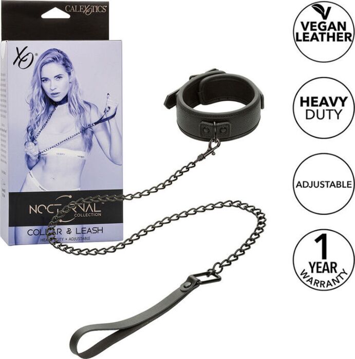 Halsband & Leine CALEXOTICS Nocturnal verstellbar