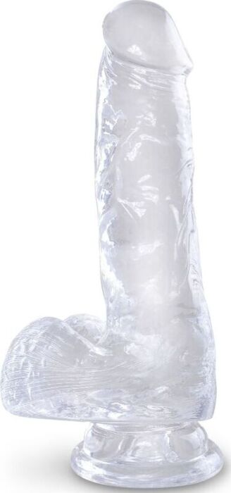 KING COCK Clear realistischer Dildo mit Saugnapf