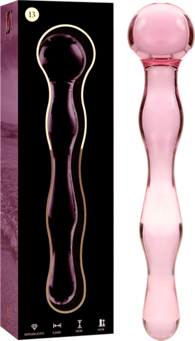 Dildo Glas Rosa Nebula 13