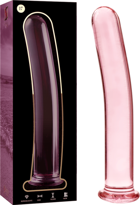 Dildo Glas Rosa Nebula 18,5x3 cm Dildo Glas Rosa Nebula 18,5x3 cm