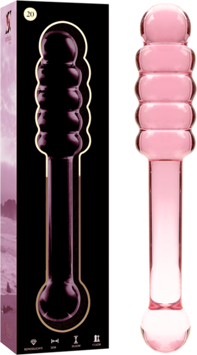 Dildo Glas Rosa Nebula 20 Dildo Glas Rosa Nebula 20
