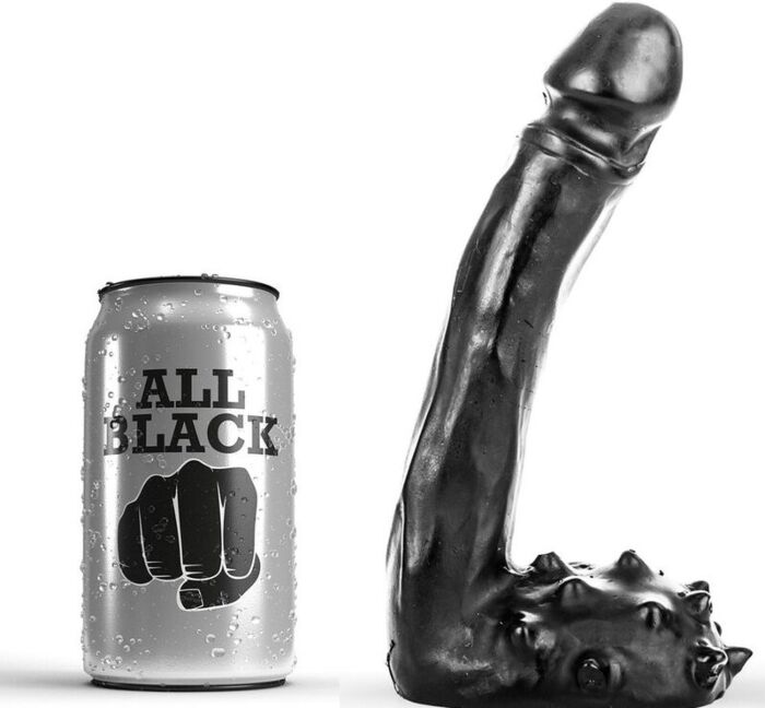 Dildo ALL BLACK realistisch 19 cm