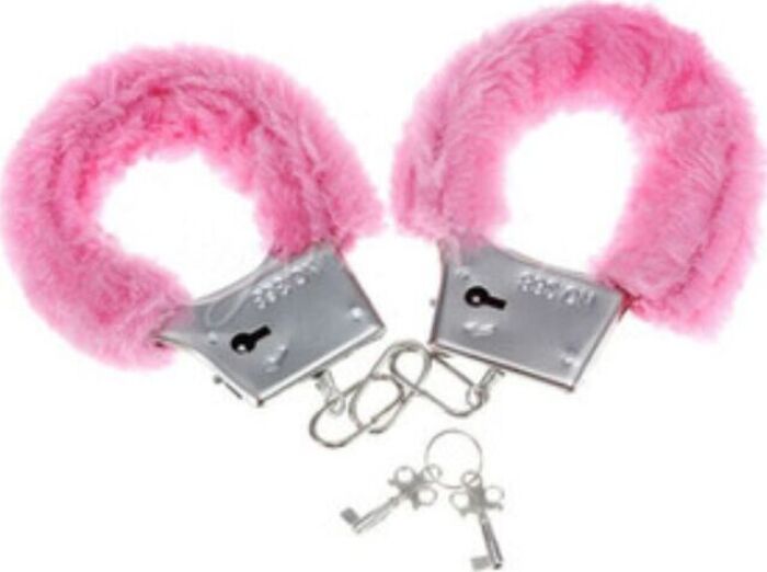 Plüschrosa Handschellen