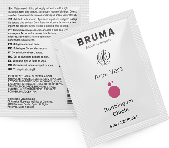 Gleitgel BRUMA 6 ML Aloe Vera Geschmack Kaugummi