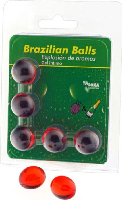 Intimes Gel Brazilian Balls Erdbeeren & Champagner Intimes Gel Brazilian Balls Erdbeeren & Champagner