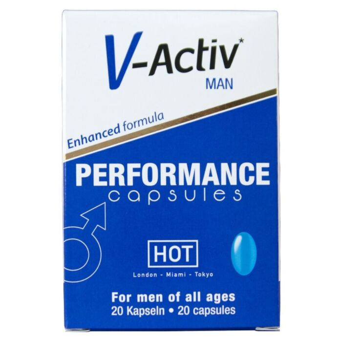 Kapseln für Männer HOT V-ACTIV CAPS mit Guarana und Piperin Kapseln für Männer HOT V-ACTIV CAPS mit Guarana und Piperin