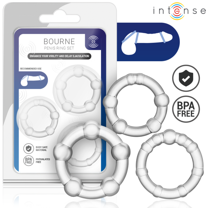 INTENSE Bourne Set von 3 Ringen für Männer INTENSE Bourne Set von 3 Ringen für Männer