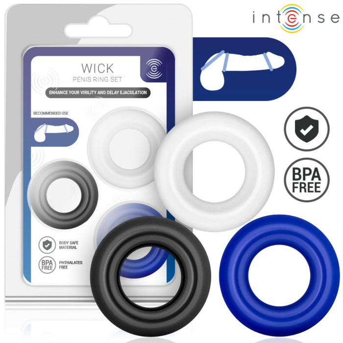Anillos Ring INTENSE FOR HIM Set aus 3 verschiedenen Farben Anillos Ring INTENSE FOR HIM Set aus 3 verschiedenen Farben