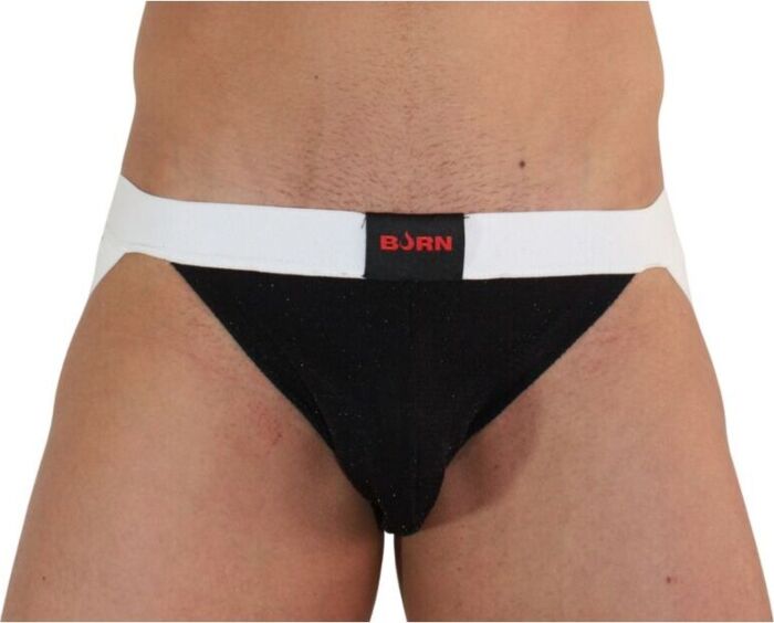 Jockstrap BURN 004 Schwarz XL mit Glanz