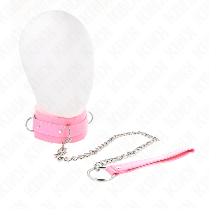 Halsband mit Leine KINK - 65 cm Rosa Halsband mit Leine KINK - 65 cm Rosa