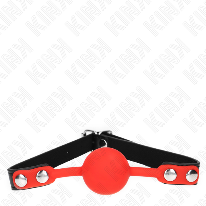 Mordaza KINK COLLAR & GAG Roter Silikonball 4 cm Mordaza KINK COLLAR & GAG Roter Silikonball 4 cm