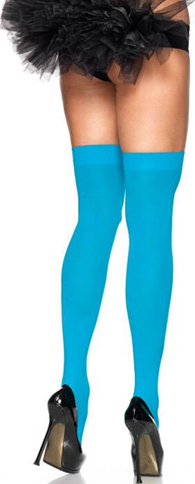 Leg Avenue blau Nylon Strumpfhosen Neon undurchsichtigen