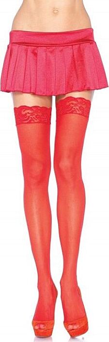 Rote Schnürstrümpfe Rote Schnürstrümpfe