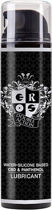 Eros Double Action Hybrid-Gleitgel mit CBD und Panthenol Eros Double Action Hybrid-Gleitgel mit CBD und Panthenol