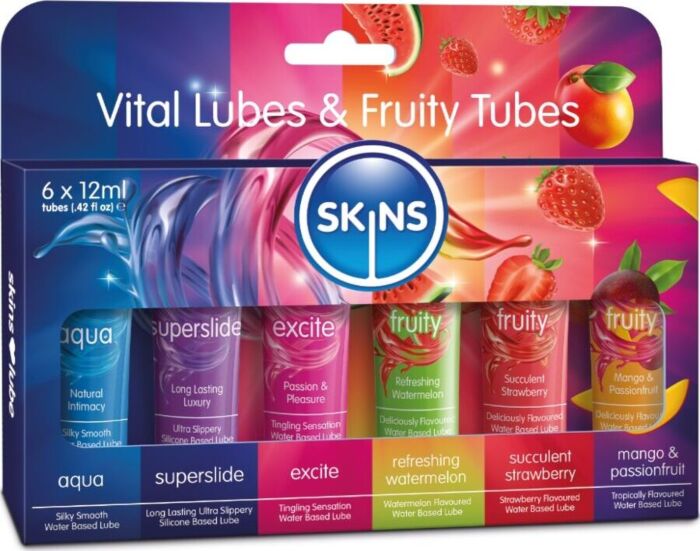 Lubrikant Set SKINS Vital & Fruity 6x12ml