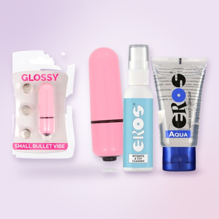 Set mit Vibro-Bullet, Gleitgel und Toy-Reiniger Set mit Vibro-Bullet, Gleitgel und Toy-Reiniger
