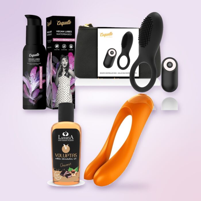 Premium-Set für Paare mit Vibrationsring und Fingervibrator