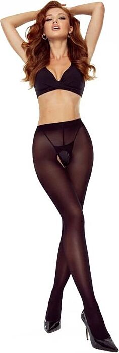 Crotchless Strümpfe Passion TIOPEN 026 Schwarz Crotchless Strümpfe Passion TIOPEN 026 Schwarz