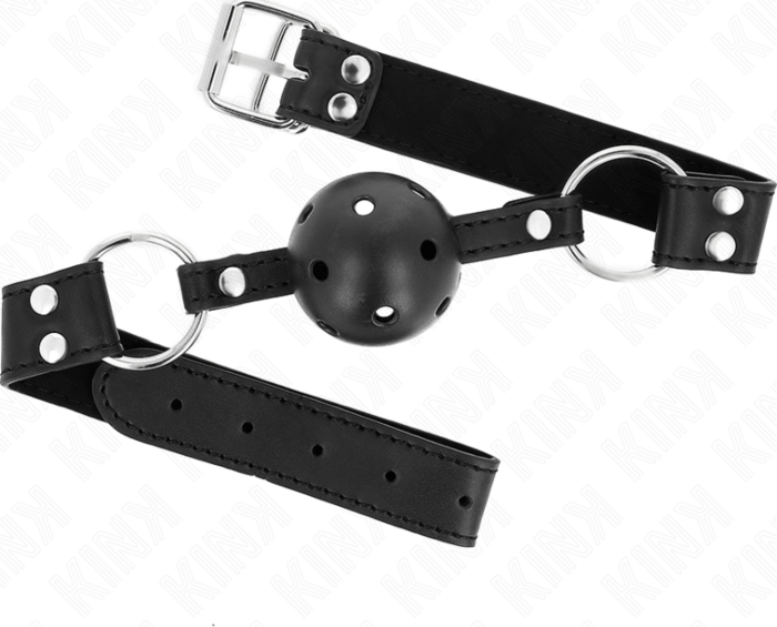 Mordaza KINK Schwarz 4 cm atmungsaktiv verstellbar