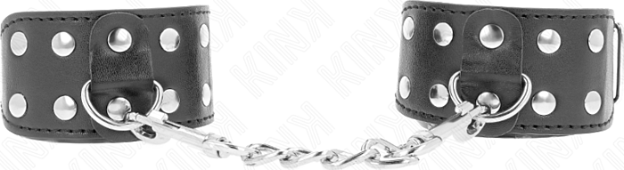 BDSM Muñekas KINK Ajustable mit Nieten Schwarz